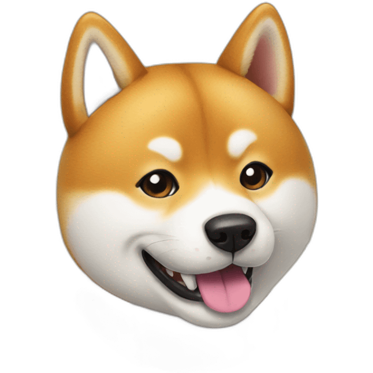 Shiba with toothbrush emoji