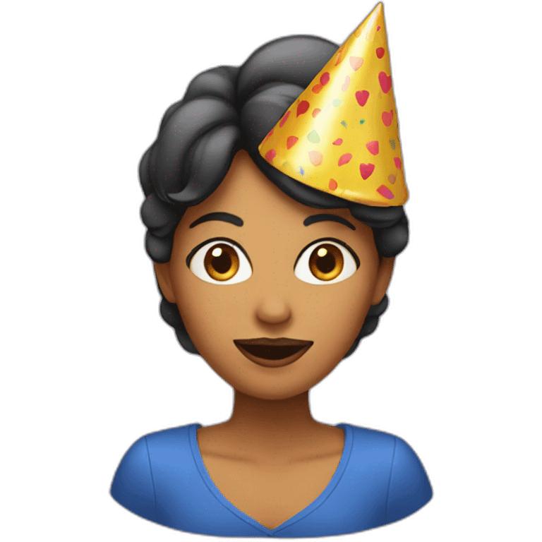 woman with party hat emoji