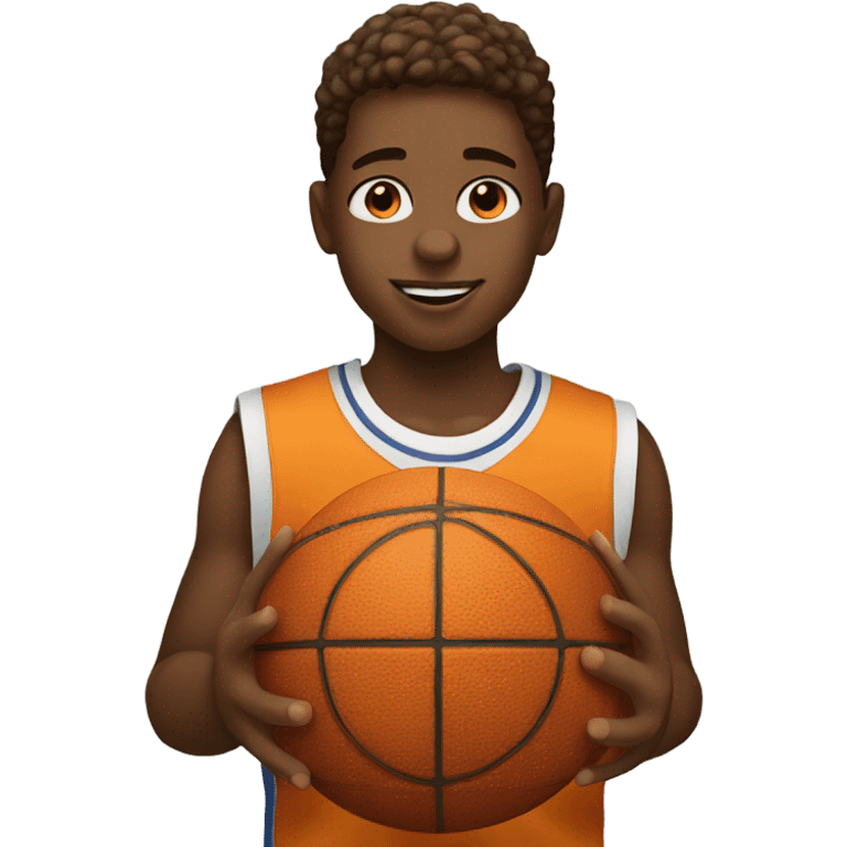 Kid with a basketball  emoji