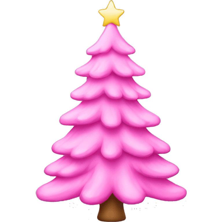 Pink Christmas tree emoji