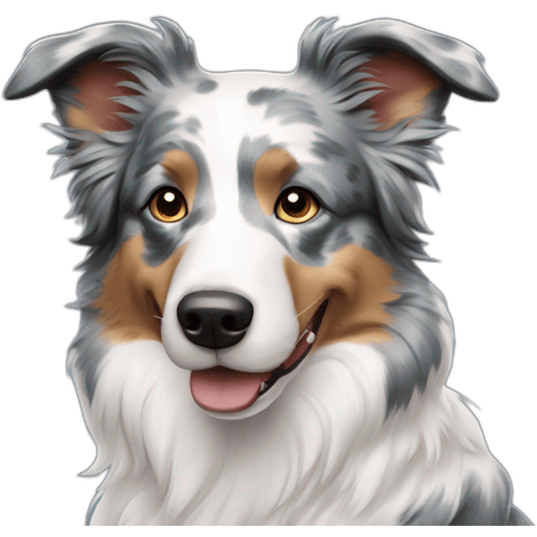 Blue Merle border collie emoji