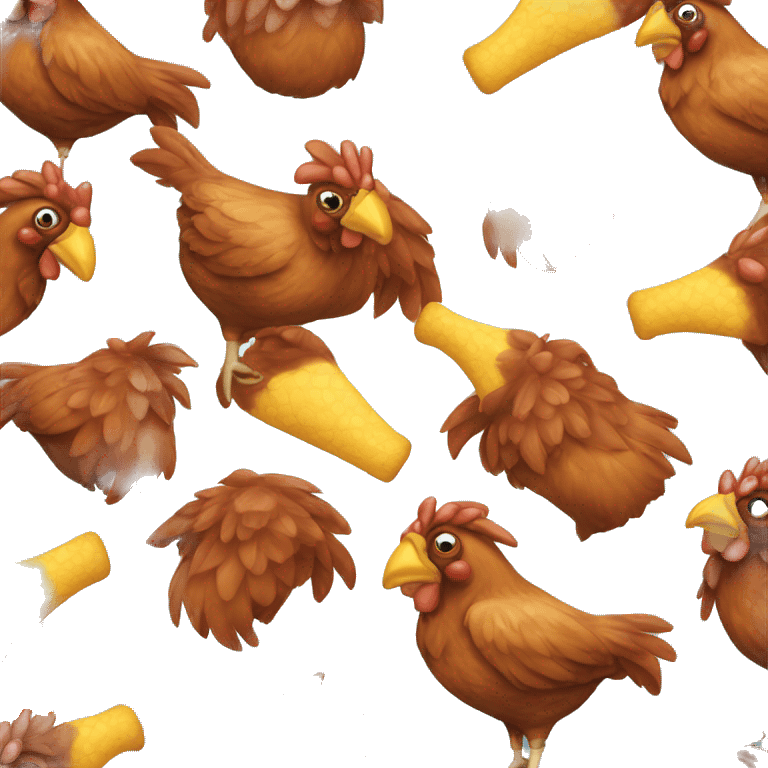 Pollo con tajadas emoji