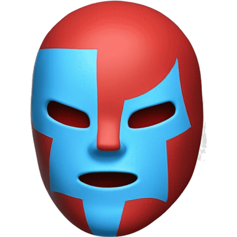 Red and powder blue lucha libre  emoji