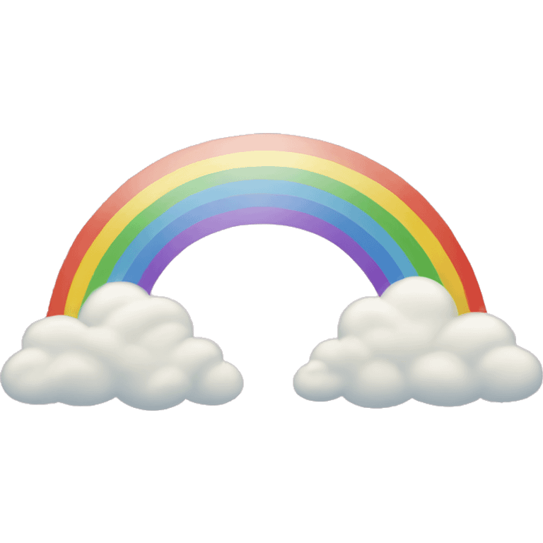 double rainbow with rainbow clouds emoji