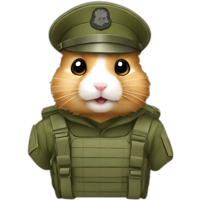 Hamster military emoji