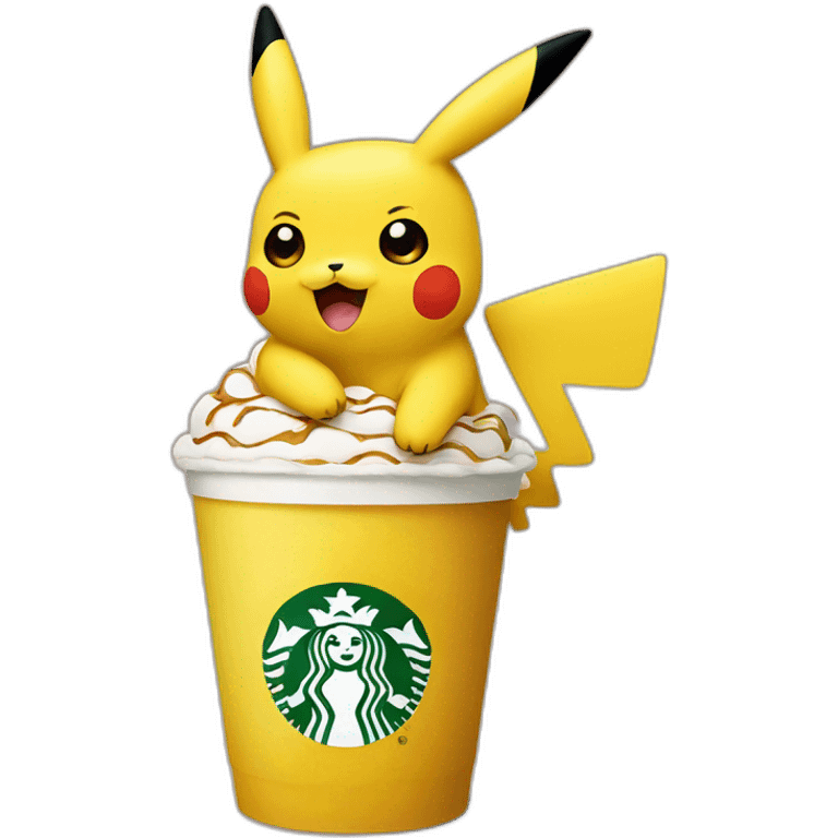 Starbucks pikachu emoji