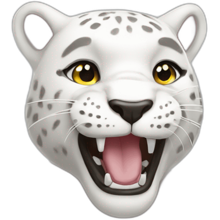 smile WHITE CUTE panther  emoji