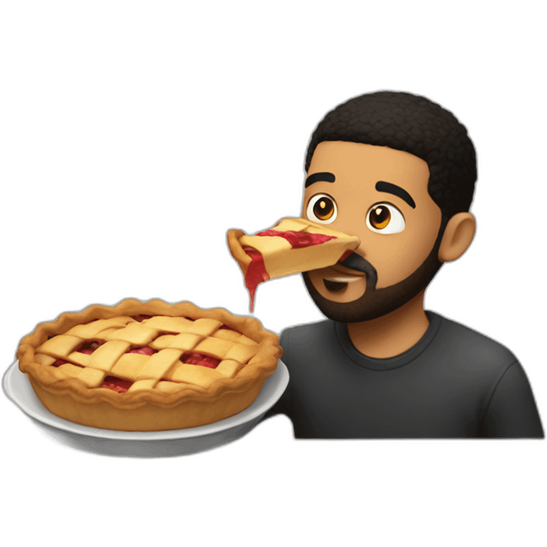 Drake sniffing a pie emoji