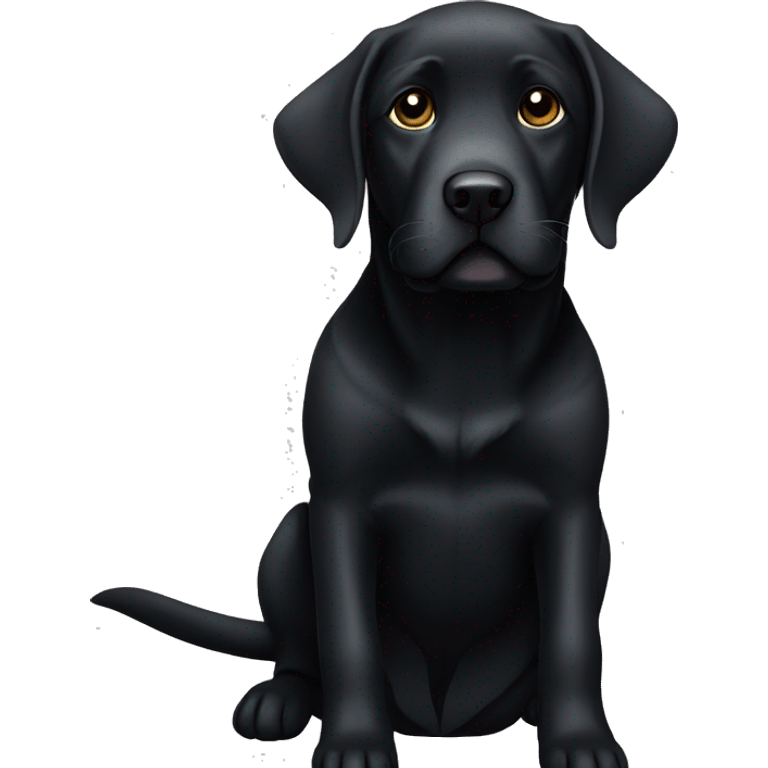 black lab sitting emoji