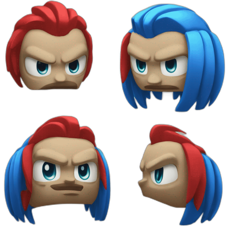 Knuckles blue emoji