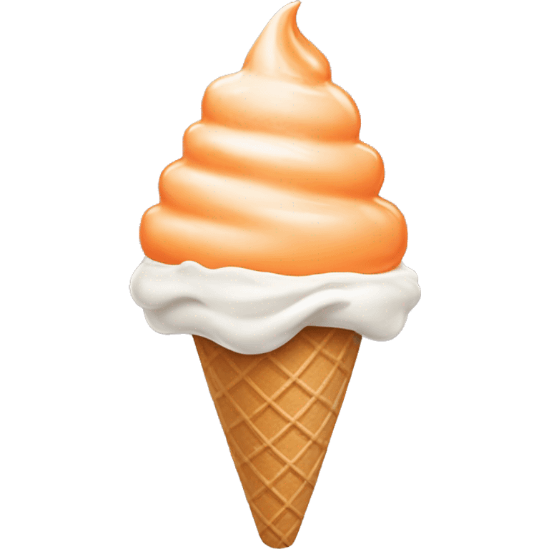 Creamsicle ice cream cone emoji