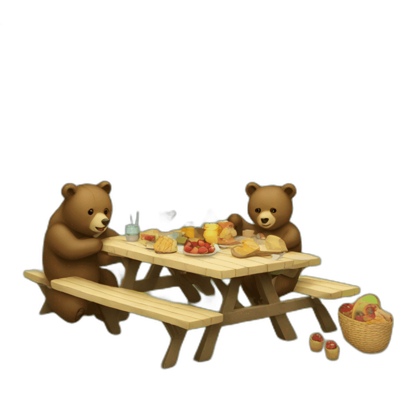 Bear picnic emoji