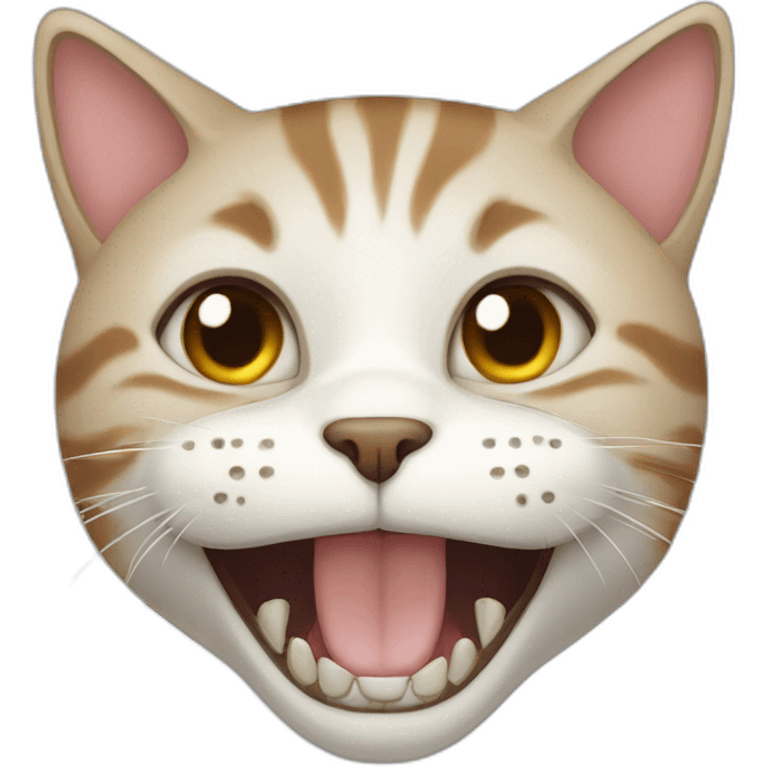 Cat with human teeth emoji