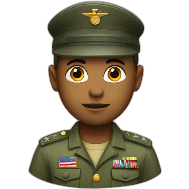 Boy with military hat emoji