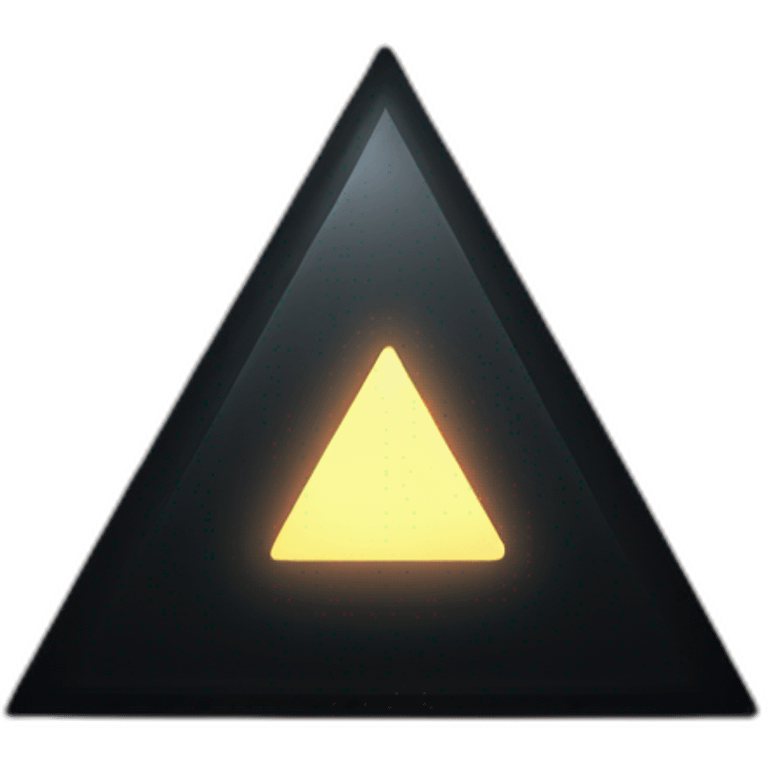 black glowing triangle emoji