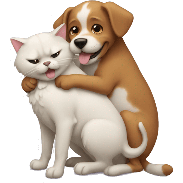 Dog and cat hugging

 emoji