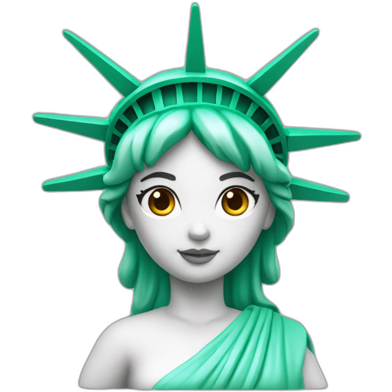 cute whit girl statue of liberty emoji