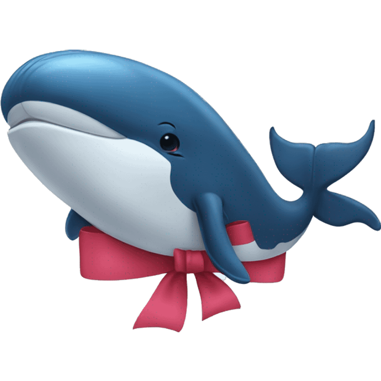 whale with bow emoji