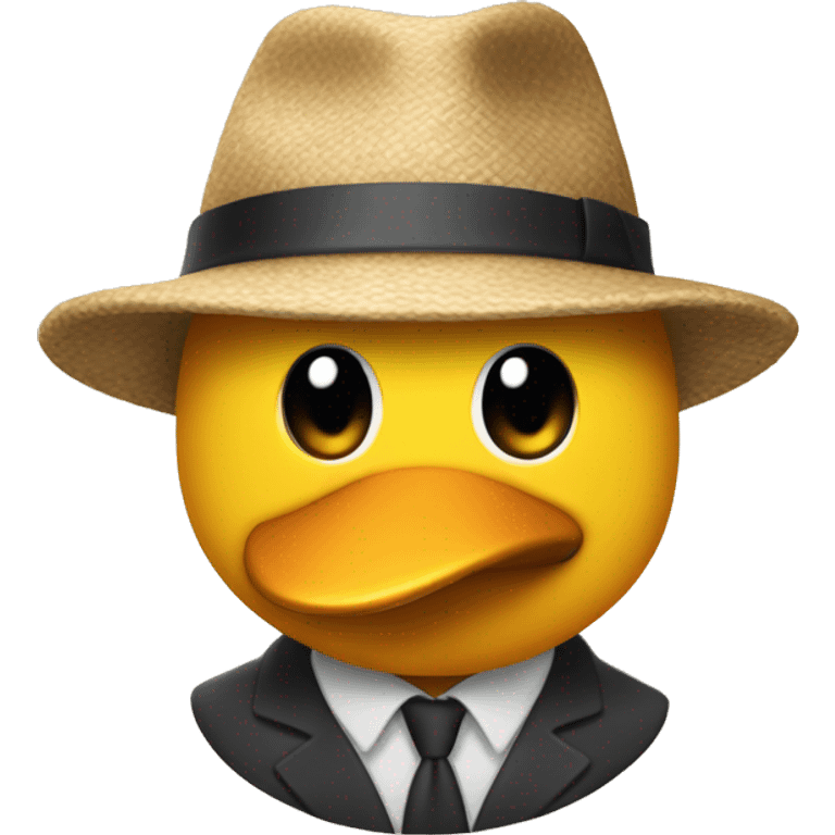 Um Pato com boné emoji