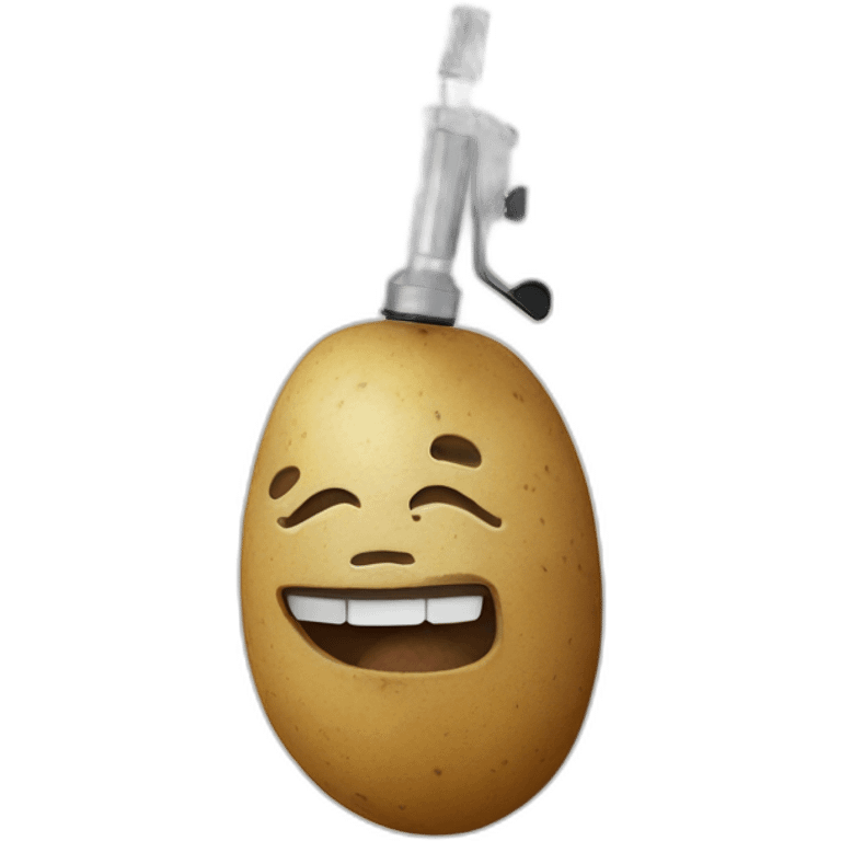 Potatoe with a tattoo machine emoji