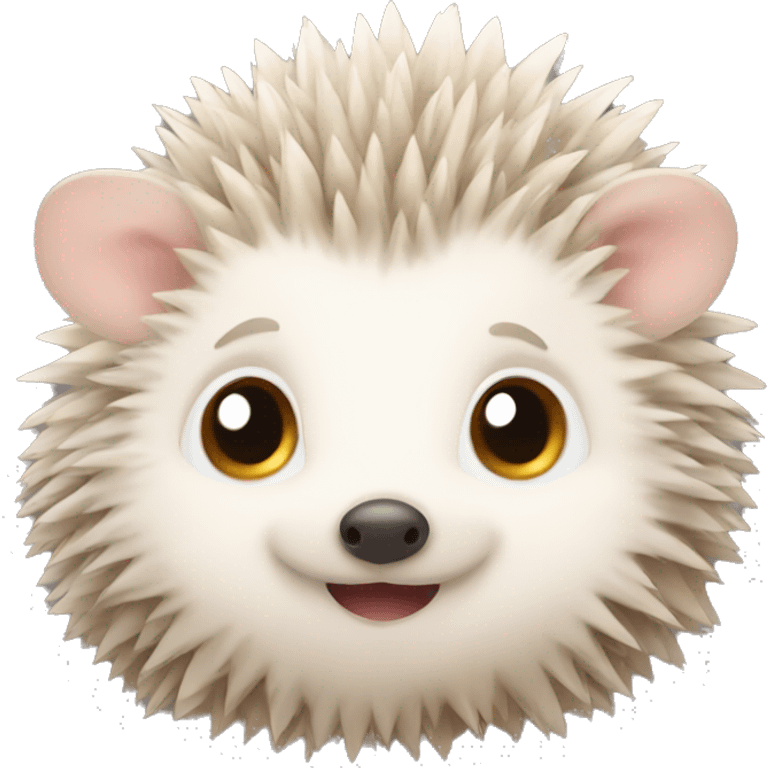 Hedgehog with a white cute bow in her head emoji