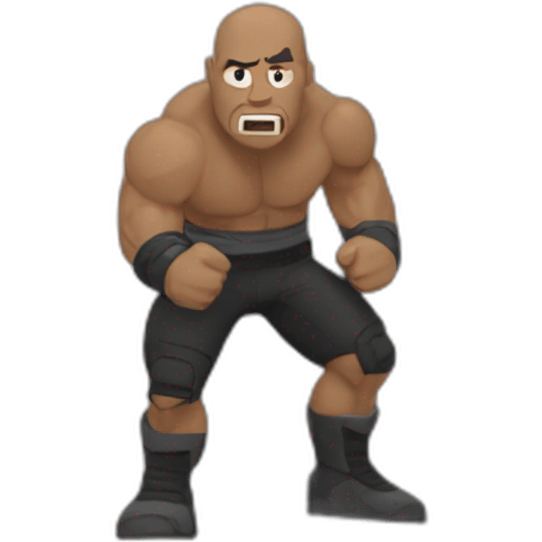 The Rock fighting Invincible emoji