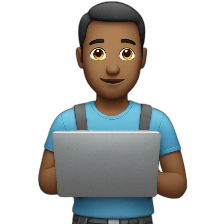 man holding a laptop emoji