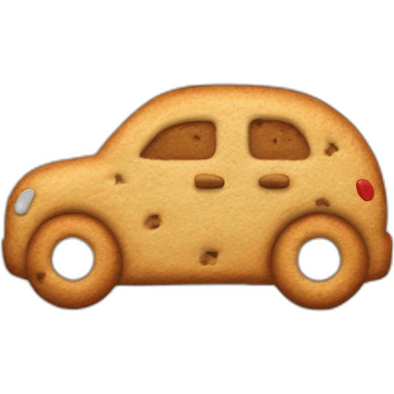 car shaped like a cookie emoji