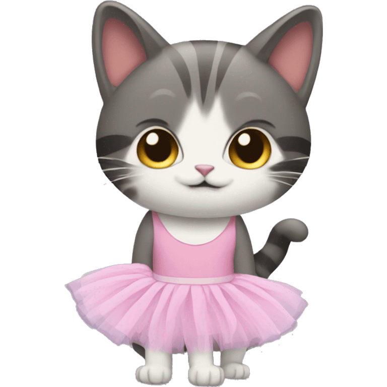 Cat with tutu emoji