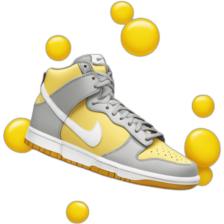 white light gray and light yellow nike dunk emoji