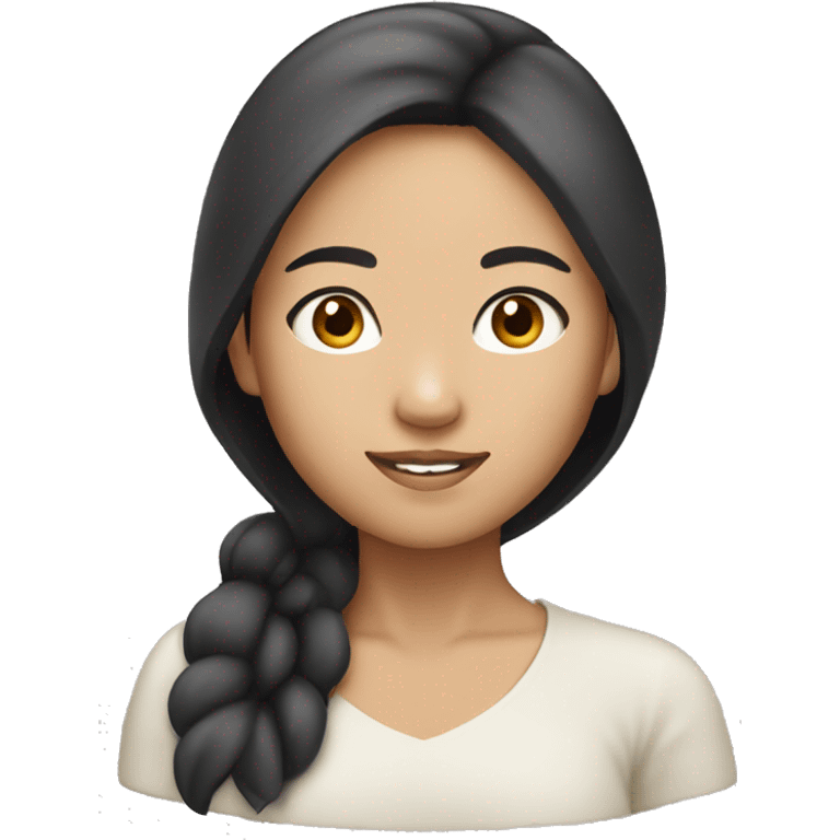 Pretty Asian girl with tan skin emoji