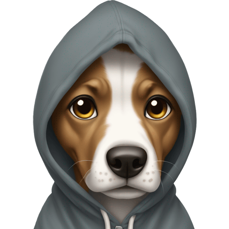 Dog wearing hoodie  emoji