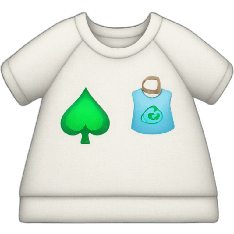 a clothes with a carbon emission reduction logo emoji