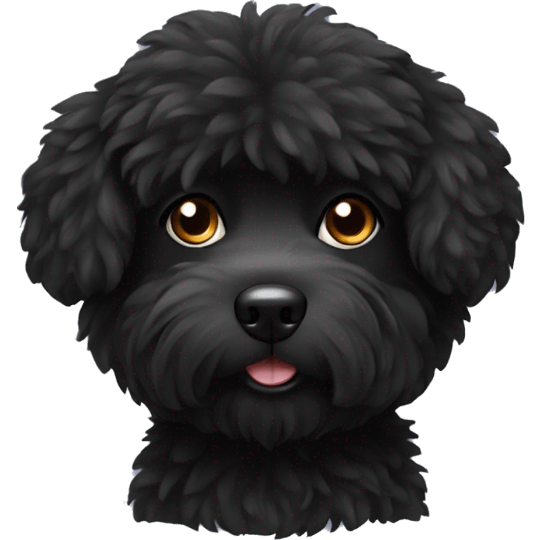 Black fluffy dog emoji