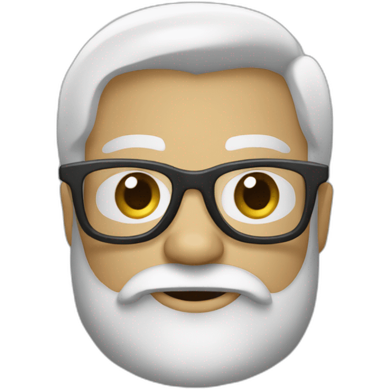 sophrologue avec lunettes et barbe court blanc emoji