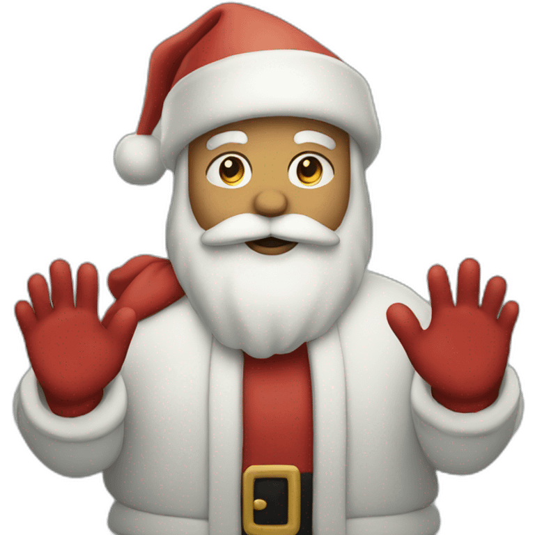 santa crossing hands to say no emoji