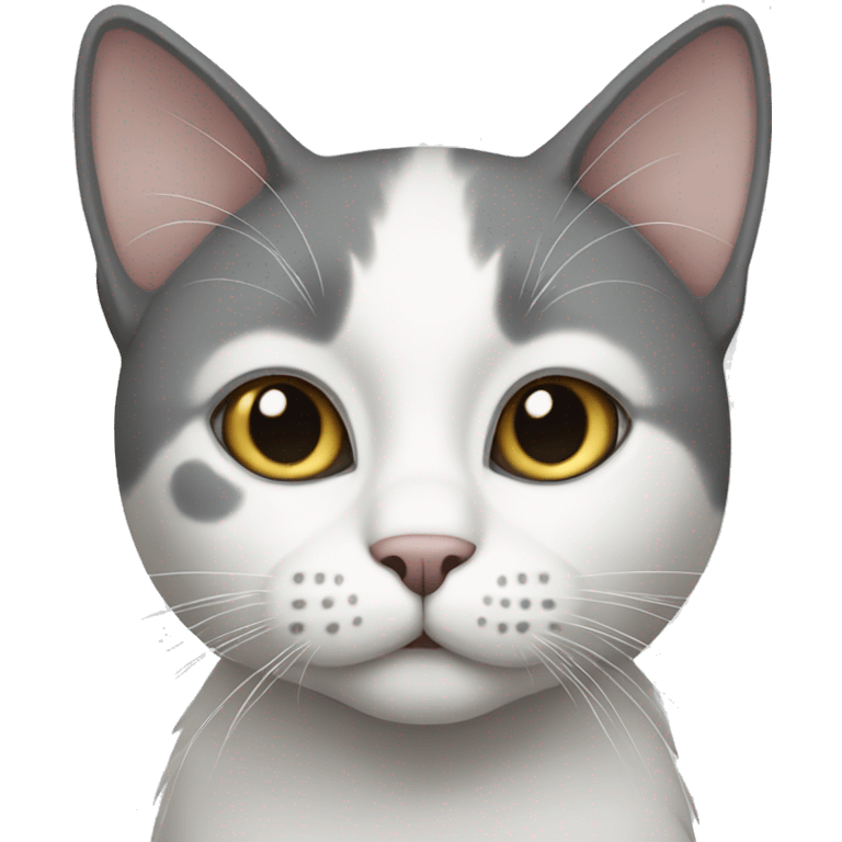 White and grey cat emoji