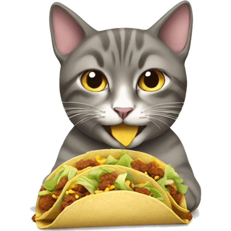 Cat eating tacos  emoji