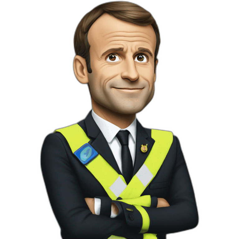 Emmanuel macron supportant les gilets jaunes emoji