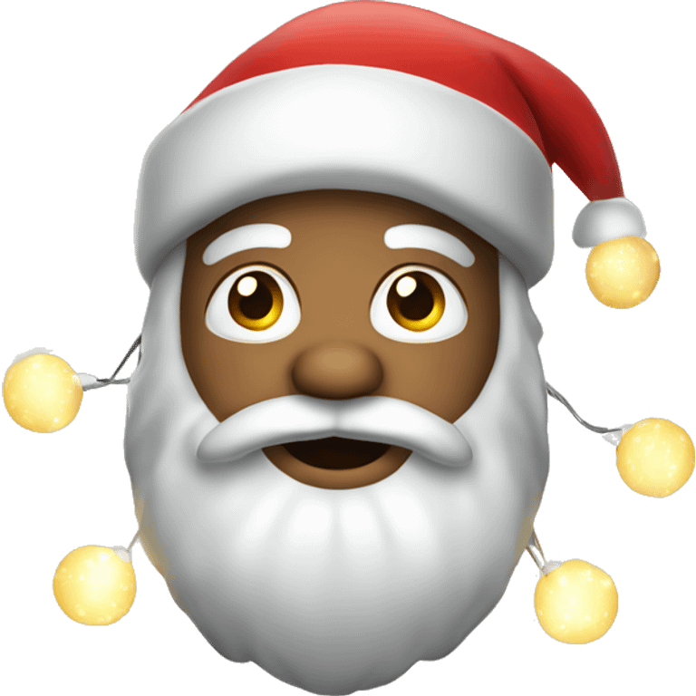 Santa Claus with Christmas Lights emoji