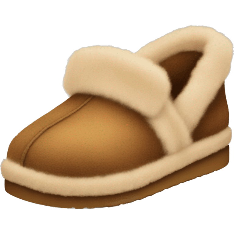 Ugg  brown fuzzy slipper emoji