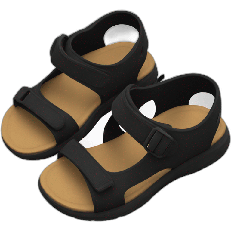 Black tracking sandals emoji