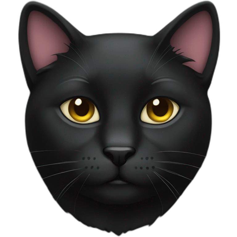 Close profile black cat emoji