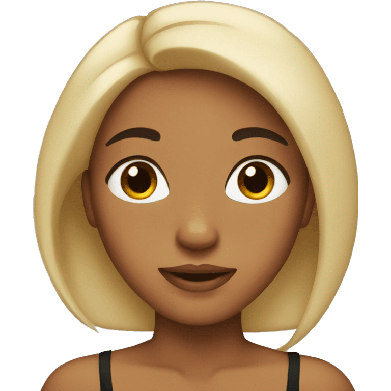 girl with tan skin and black hair emoji emoji