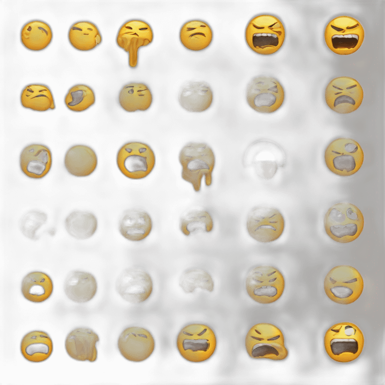 angry hungry emoji face on the left and dead emoji on the right emoji