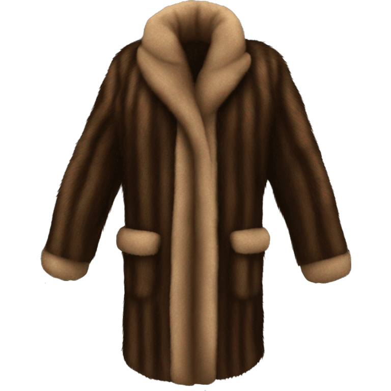 Luxurious brown full length fur coat emoji