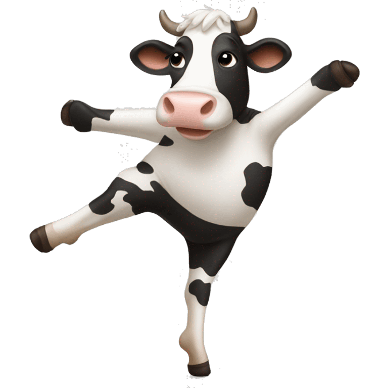 cow doing ballet  emoji