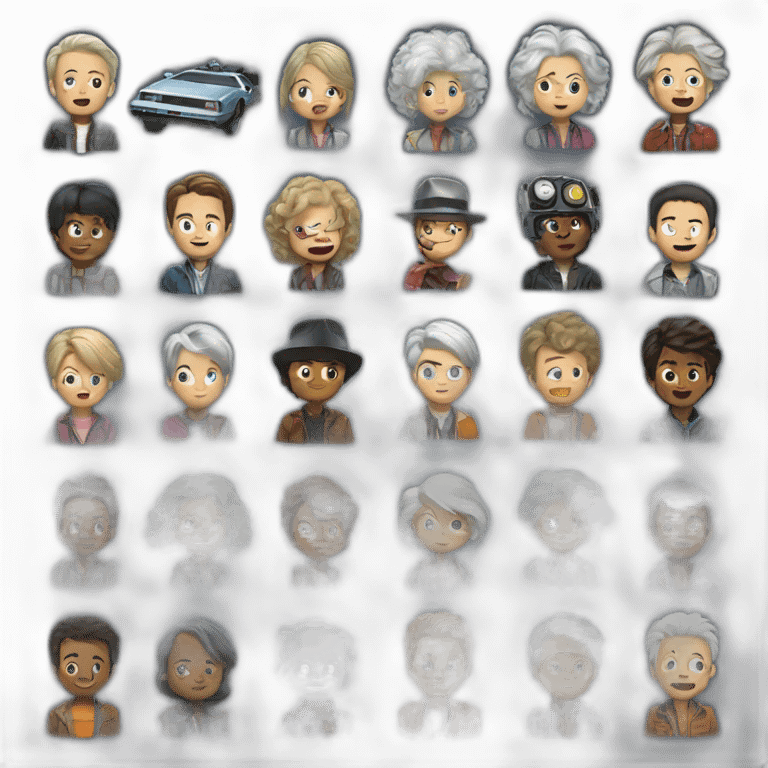 back to the future film characters emoji