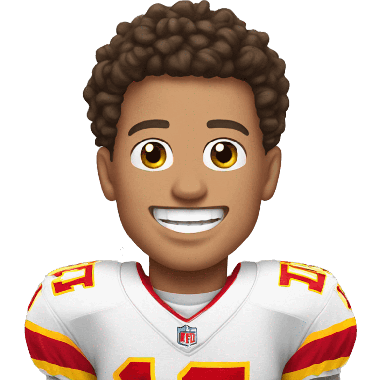 Patrick Mahomes smiling emoji