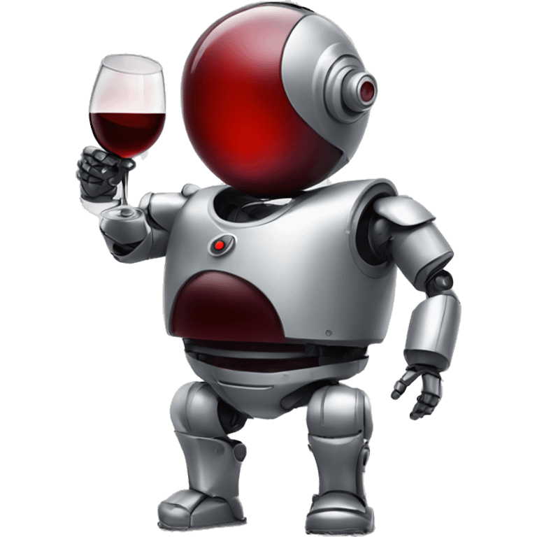 chubby french robot drinking red wine emoji